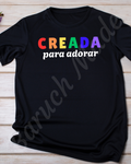 Creada para Adorar | Camisa Cristiana