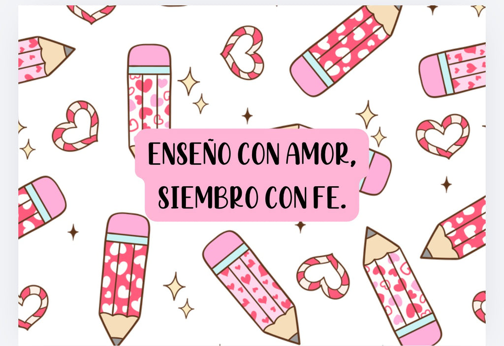 Taza “Enseño con amor, siembro con fe” – Edición Maestras