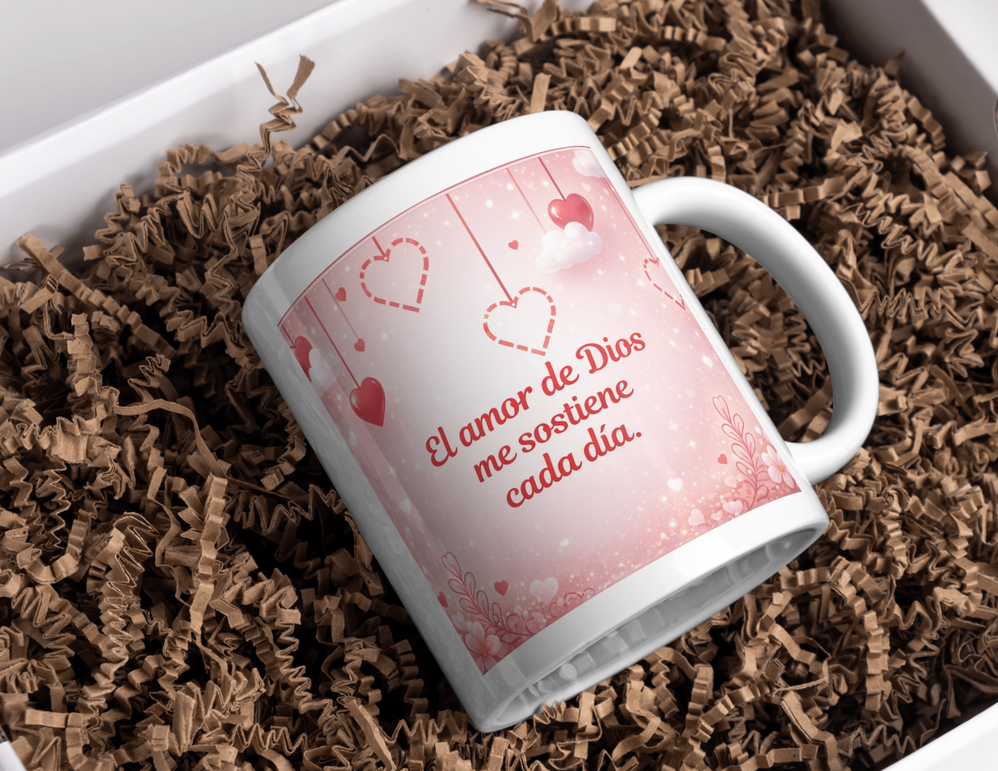 Taza “El amor de Dios me sostiene cada día”