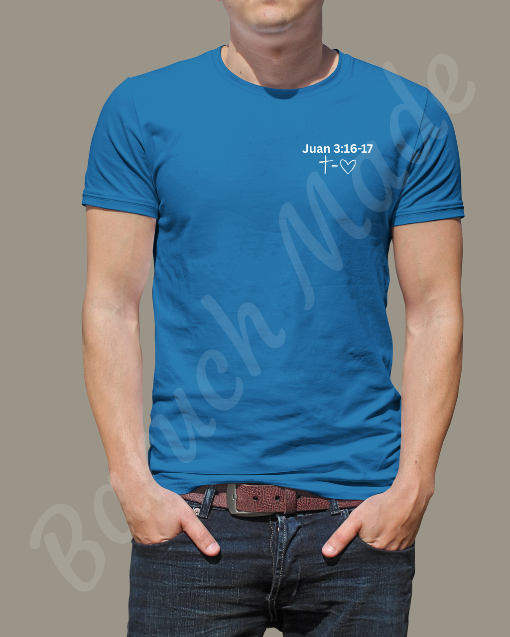 Jesús Salva | Camisa Cristiana con Juan 3:16-17 – Diseño Posterior