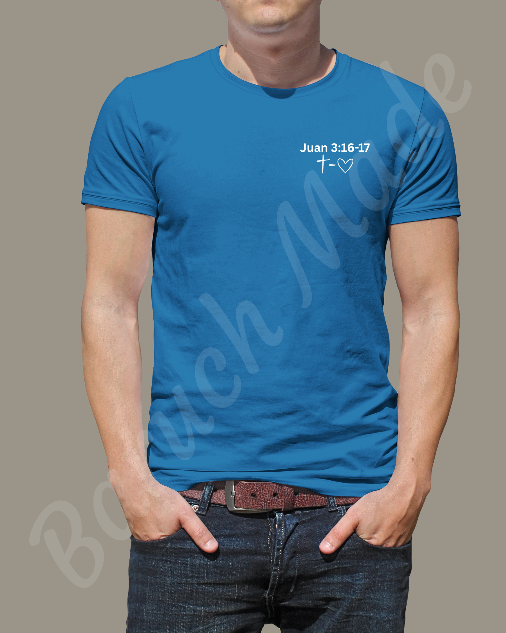 Jesús Salva | Camisa Cristiana con Juan 3:16-17 – Diseño Posterior