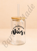 Vaso de Cristal 16oz “Mi Esperanza Está en Dios”