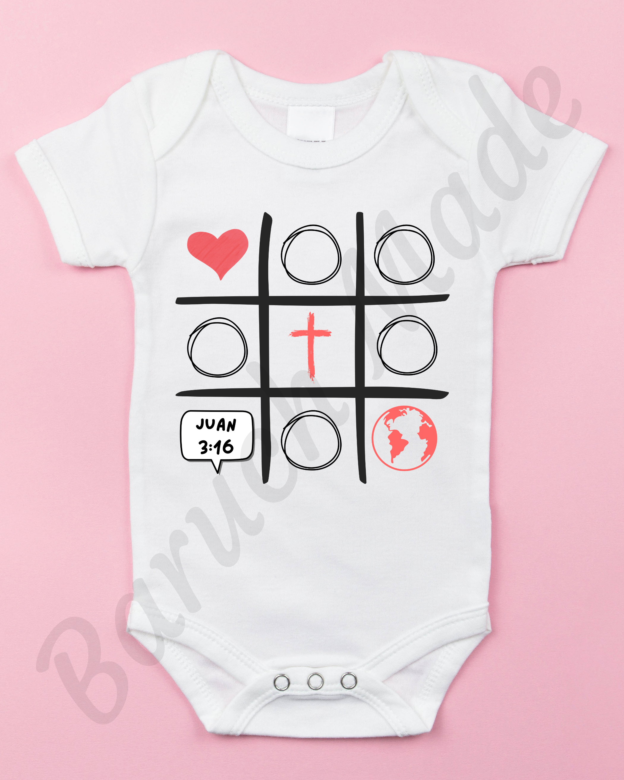 Onesie  “Juan 3:16 – Su Amor Nunca Falla”