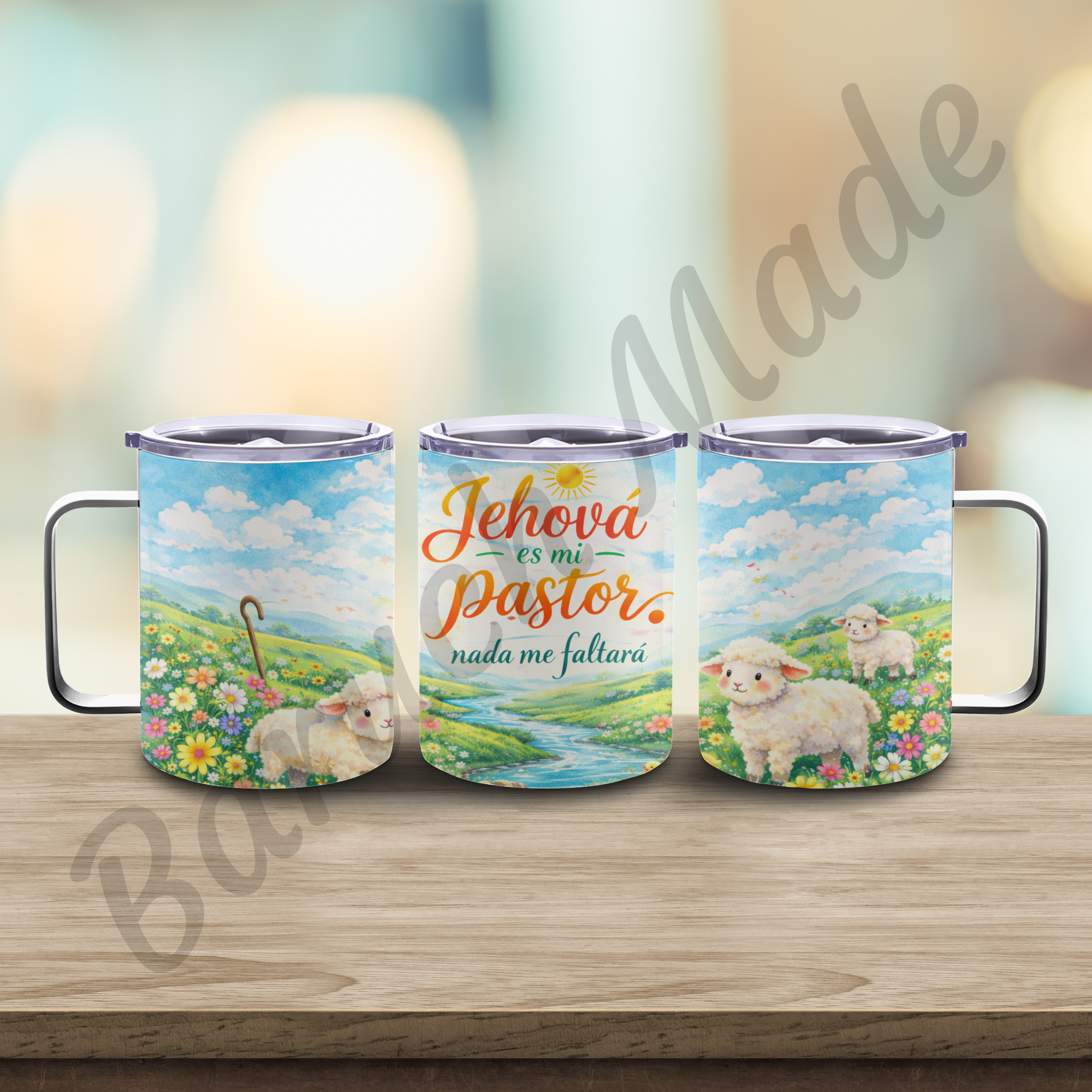 Taza Térmica 12oz – “Jehová es mi Pastor” | Salmo 23